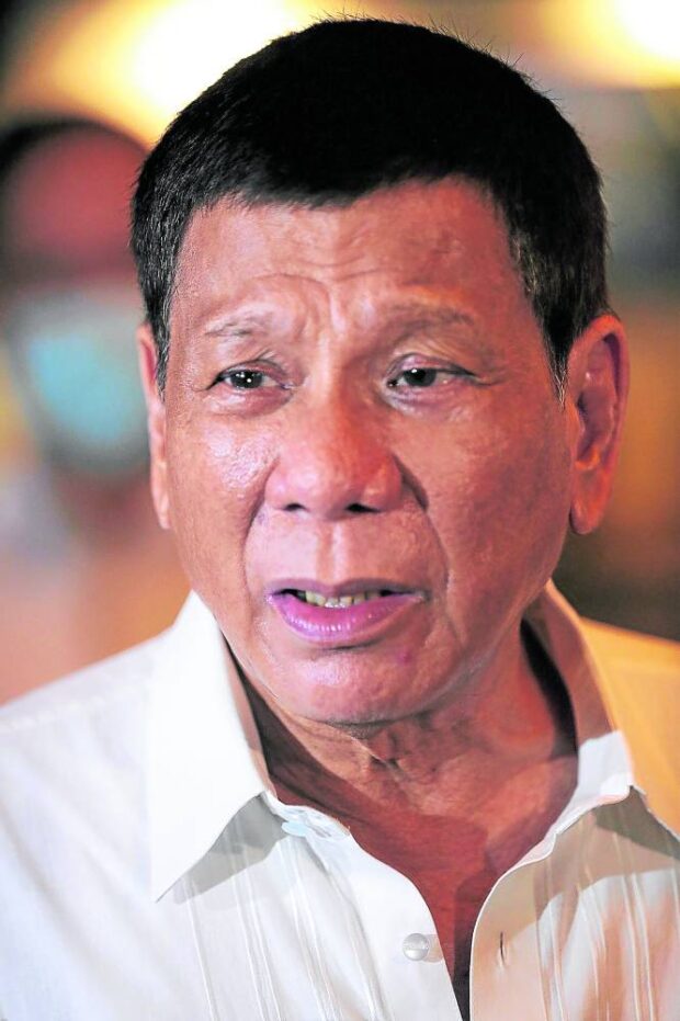 Former president Rodrigo Roa Duterte INQUIRER PHOTO / GRIG C. MONTEGRANDE