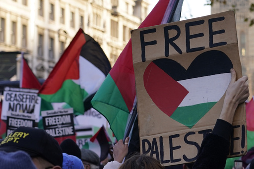 Tens of thousands march in London calling for permanent truce in Gaza