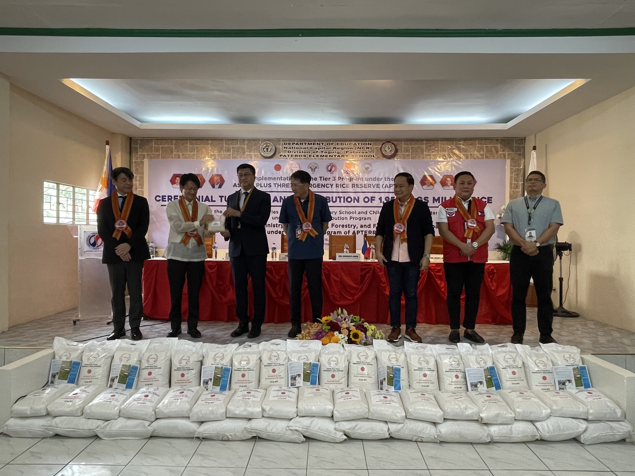 Japan donates 20 metric tons of rice to Pateros Elementary School