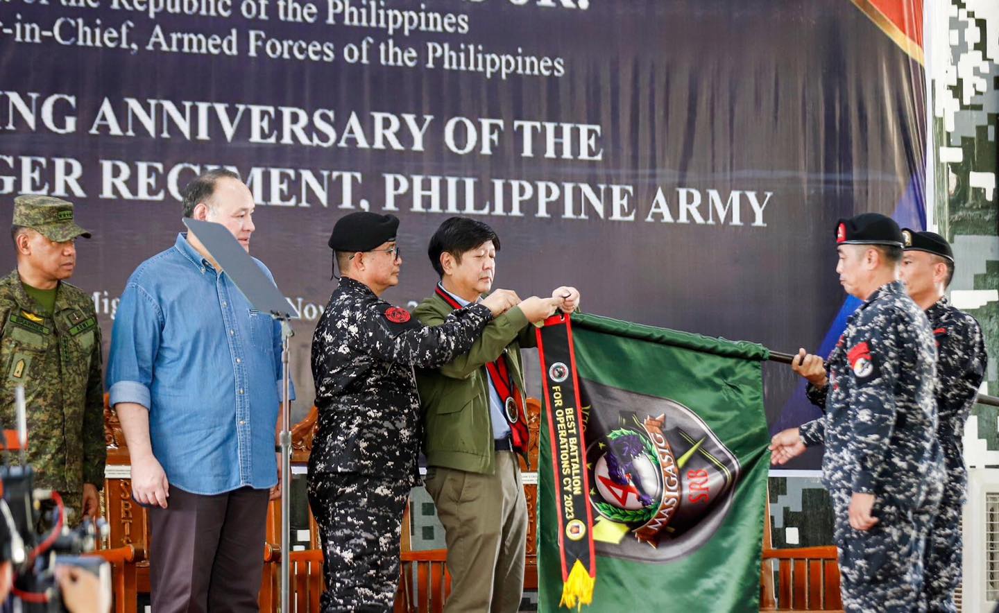 President Ferdinand Marcos Jr. on Saturday led the 73rd founding anniversary of the First Scout Ranger Regiment (FSRR) of the Philippine Army, and recognized exemplary scout rangers during its conferment ceremony. 