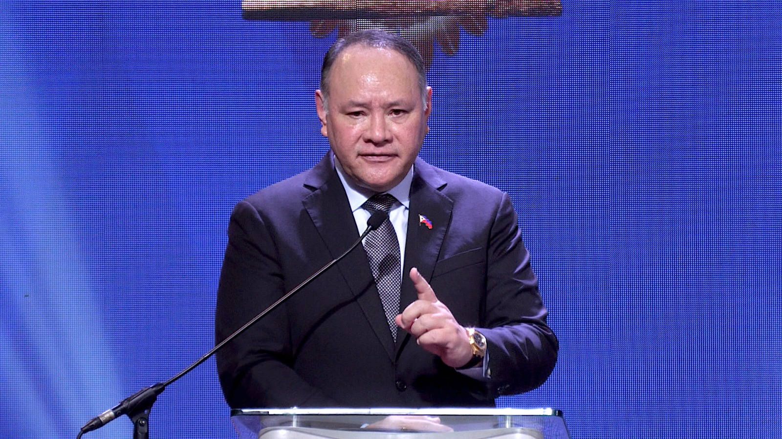 Defense secretary Gilberto Teodoro Jr. delivers 