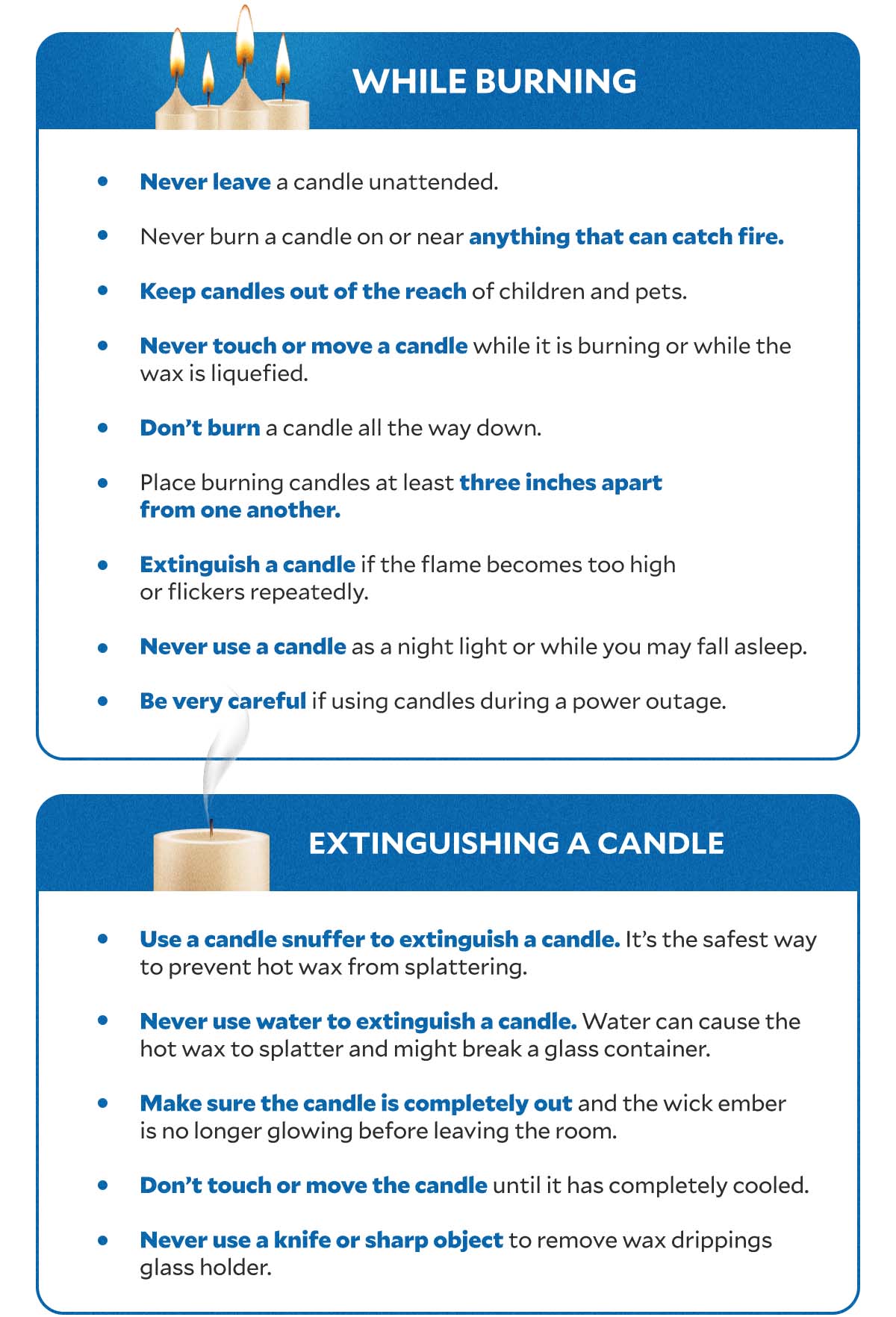 How to burn a candle safely