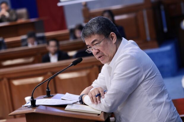 RIGHT TO TRAVEL VS HUMAN TRAFFICKING: Minority Leader Aquilino “Koko” Pimentel III reminds officials of the Bureau of Immigration and Deportation (BID) to balance the rights of Filipinos to travel and the duties of the government to solve the problem of human trafficking and illegal recruitment. “I know we need to balance this system (E-Gate) with our desire to provide our fellow Filipinos with less hassle in going out of the country with our concern with human trafficking and illegal recruitment,” Pimentel said. During Tuesday’s plenary debate on November 14, 2023 on the proposed 2024 budget of the Department of Justice (DOJ) and its attached agencies, Pimentel asked about the information and communication technology (ICT) project of the BID worth P2.67 billion which includes the implementation of E-Gate project that aims to improve the processing of international passengers and reduce the long queue at the airport’s immigration area. The BID’s E-Gates are equipped with modern security features such as facial recognition, biometric scanning, bar code reading and smart card recognition, all rolled into one system to detect travelers with derogative records. (Voltaire F. Domingo/Senate PRIB)