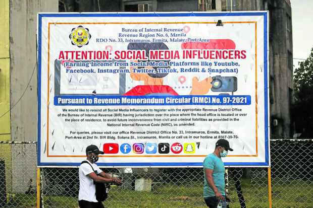 BIR to social media influencers: Pay taxes or face charges