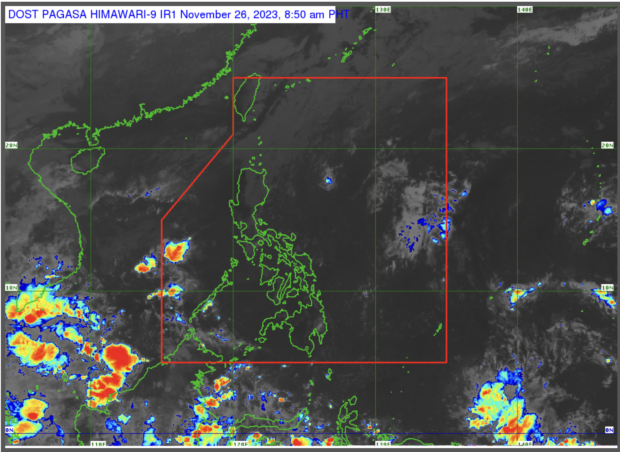 Philippine Atmospheric, Geophysical and Astronomical Services Administration says the northeast monsoon, locally known as amihan, shear line, and easterlies continue to bring scattered rain showers in most parts of Luzon. (Photo courtesy of Pagasa)