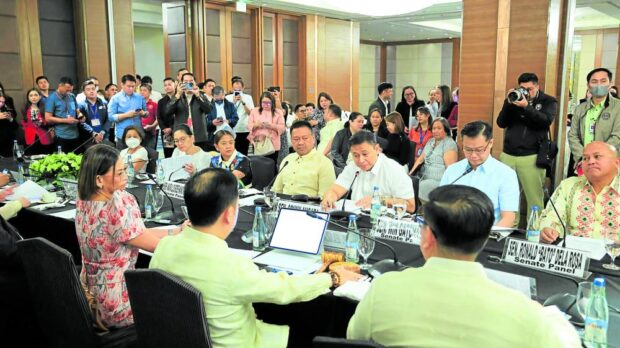 MONEY TALK The Senate and House of Representatives panels on Monday meet to approve the bicameral conference committee report on the 2024 General Appropriations Bill. The P5.768-trillion national budget, according to the lawmakers, aims to sustain the country’s growth. —SENATE PRIB