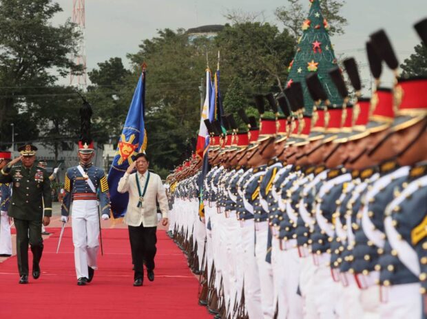 President Marcos leads the 88th anniversaryof the Armed Forces of the Philippines on Dec. 21 at the AFP headquarters in Quezon City. 