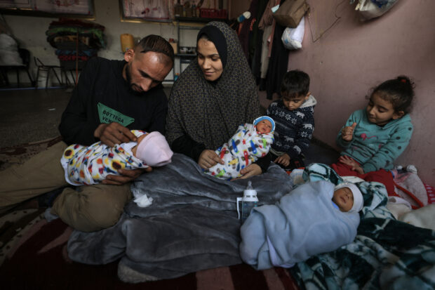 Gaza mother gives birth to quadruplets