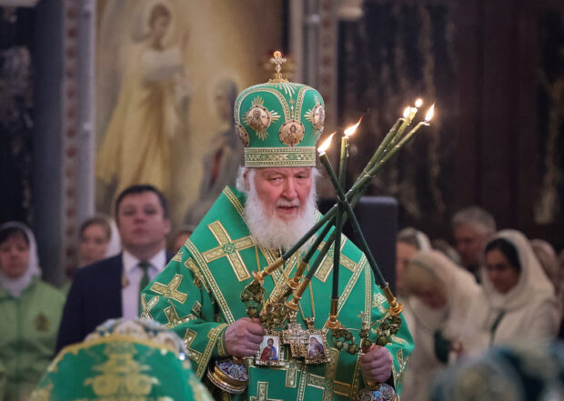 Patriarch Kirill of Moscow and All Russia leads a service in the Cathedral of Christ the Saviour in Moscow