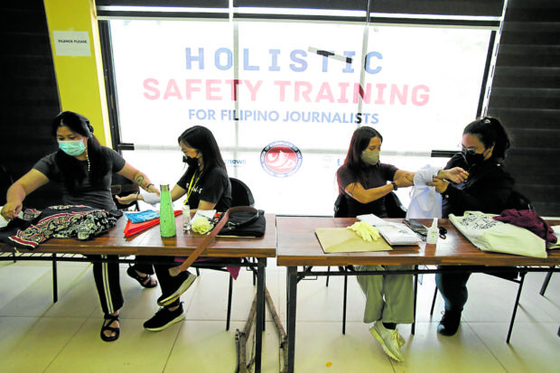 BEYOND PHYSICAL DANGERS The National Union of Journalists in the Philippines has included trainings on “digital hygiene” andcybersecurity as added protection for journalists, especially those on sensitive assignments that make them potential targets of hacking or surveillance.