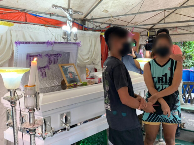 Jerhode Jemboy Baltazar’s wake in Barangay NBBS Kaunlaran, Navotas City