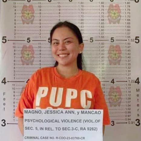 Mugshot of Jessica Ann “Jam” Magno after she surrendered to authorities on December 12, 2023. (Photo posted on Magno’s official Facebook page)