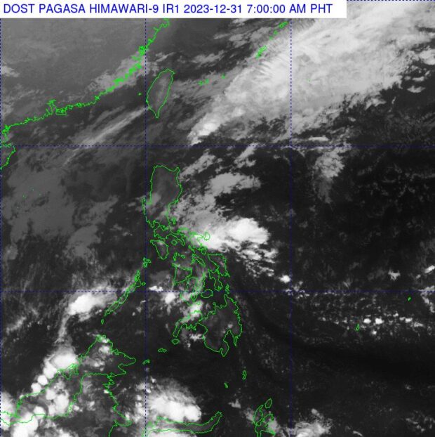 Pagasa said that the northeast monsoon and easterlies may bring rain to most parts of the country on New Year’s eve.