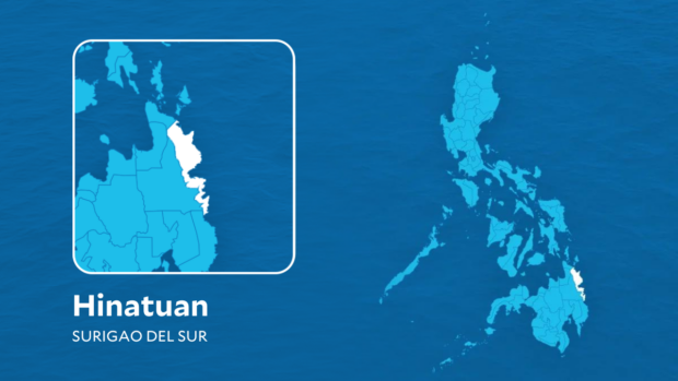 Map showing Hinatuan town in Surigao del Sur