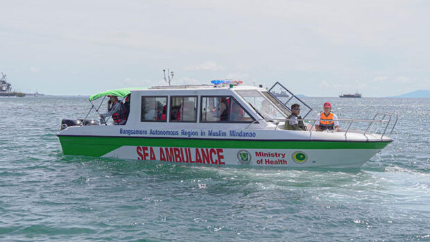 LIFE SAVER. These vessels are expected to play a crucial role in reducing response times during emergencies, thereby potentially saving lives and improving overall healthcare outcomes in the island localities of the BARMM. (Photos courtesy of MOH-BARMM)