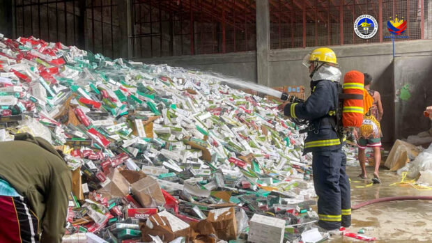 illegal cigarettes destroyed in Zamboanga City
