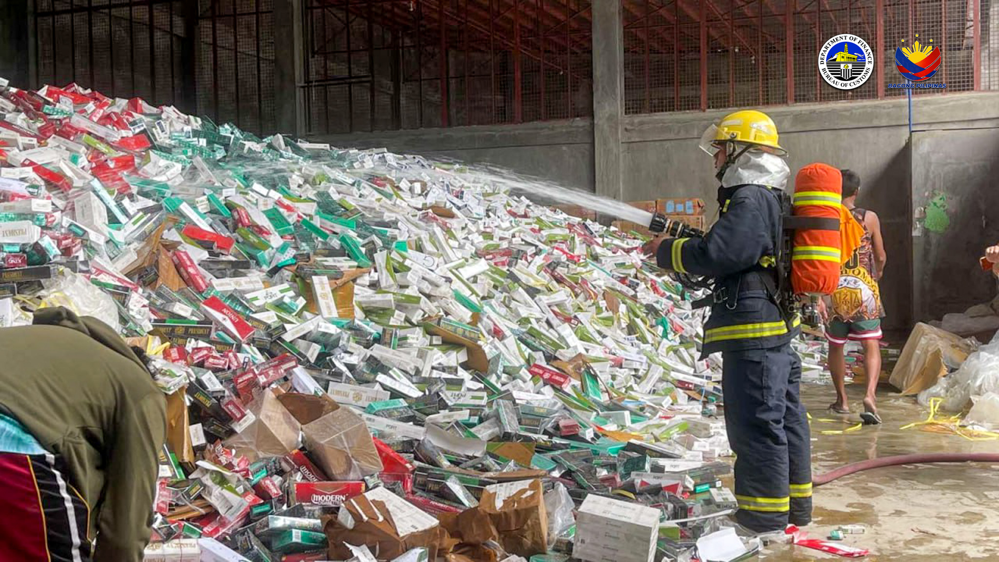 P323M smuggled cigarettes destroyed in Zamboanga City | Inquirer News