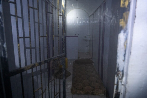 An underground cell which, according to Israel's military, was used by Palestinian Islamist group Hamas to hold hostages in the Gaza Strip, in this handout picture released on January 20, 2024. Israel Defense Forces/Handout via REUTERS