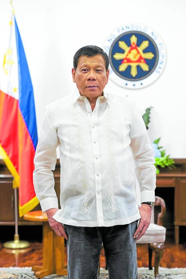 President Rodrigo Roa Duterte poses for a photo before heading to the Plenary Hall of the Batasang Pambansa to deliver his second State of the Nation Address (SONA) on July 24, 2017 that he remains firm that the fight against the lingering problem. KING RODRIGUEZ/PRESIDENTIAL PHOTO