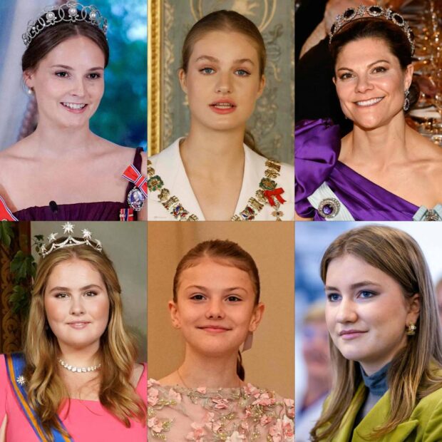 MODERNROYALS This combination of file pictures shows (from top left to bottomright)Norway’s Princess Ingrid Alexandra, Spanish Crown Princess ofAsturias Leonor,Sweden’s Crown Princess Victoria,Netherlands’ Princess of Orange Catharina-Amalia,Sweden’s Princess Estelle and Belgium Crown Princess Elisabeth.—AFP