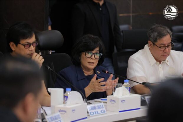 PHOTO: Department of Environment and Natural Resources (DENR) Secretary Maria Antonia Yulo Loyzaga joinS Cabinet members in a meeting in this file photo taken on January 12, 2024. STORY: Masungi Georeserve Foundation contract ‘void ab initio’ – DENR
