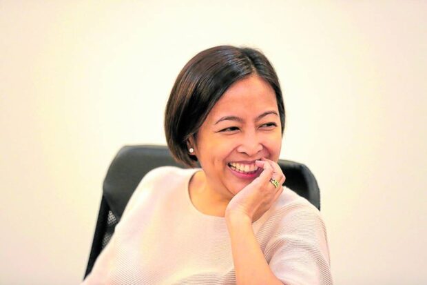 Makati City Mayor Abigail Binay meets with Inquirer officers, editors and reporters at the paper’s new office on Jan. 25, 2024.