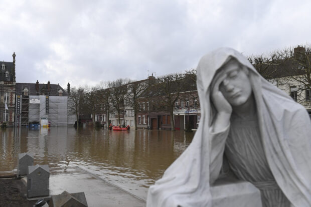Floodwaters swamp parts of England and Europe due to heavy rains
