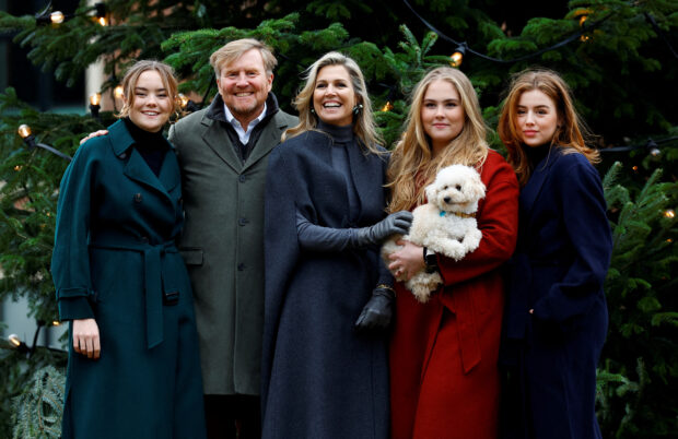 FILE PHOTO: Dutch King Willem-Alexander and Queen Maxima pose with their children, Crown Princess Amalia, Princesses Alexia and Ariane during an official photo session in The Hague