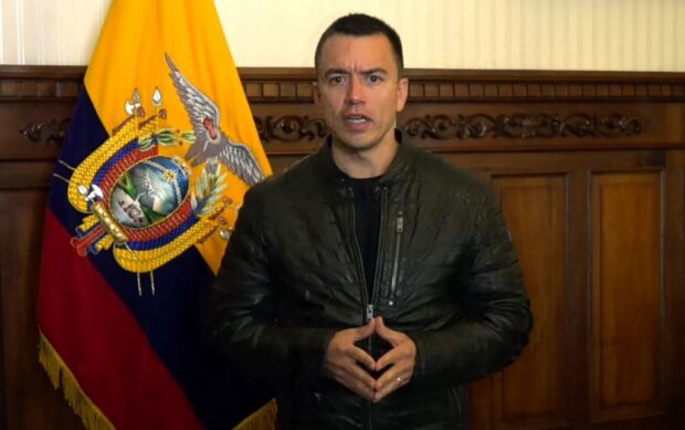 Ecuador's President Daniel Noboa announcing a state of emergency for the entire country