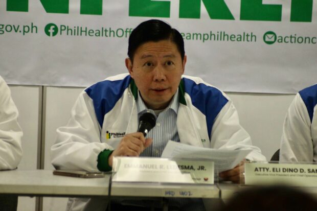 PhilHealth President and Chief Executive Officer Emmanuel Ledesma, Jr. said on Friday, January 12, 2024, that the premium contribution has already increased from 4% to 5% since the beginning of the year. (Photo courtesy of Arnel Tacson | INQUIRER.net)