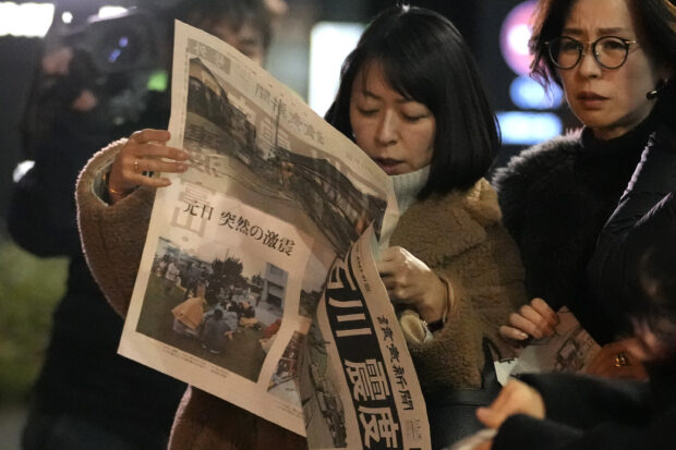 Japan hit by massive earthquake on New Year's Day