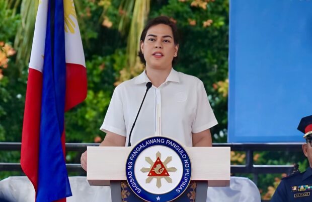 PHOTO: Vice President Sara Duterte-Carpio STORY: Sara Duterte thanks Marcos for Davao Region aid