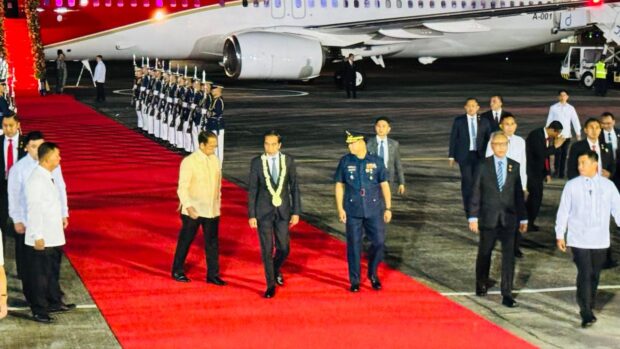 Photo Caption: Indonesian President Joko Widodo arrives in the Philippines on Tuesday, January 9 2024. Photo from Kenneth Pacient