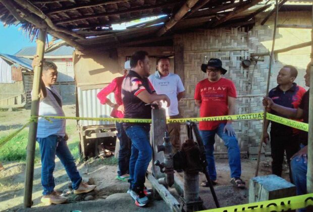 One of the four water pumps, known among locals as “poso,” was cordoned off to prevent residents from taking drinking water there following a diarrhea outbreak that left five dead in Talayan, Maguindanao del Sur. 