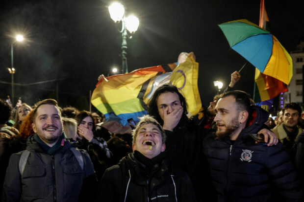 Greece's parliament approves a bill allowing same-sex civil marriage