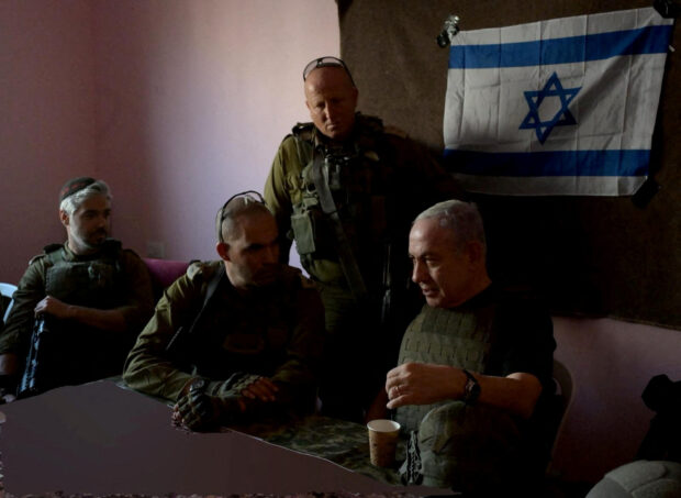  Israeli Prime Minister Benjamin Netanyahu visits Gaza Strip, during a temporary truce between Hamas and Israel, in this handout obtained by Reuters on November 26, 2023