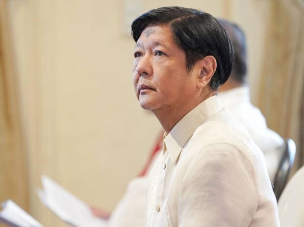 PHOTO: President Ferdinand Marcos Jr. receives a cross on his forehead for Ash Wednesday. STORY: Bongbong Marcos on Ash Wednesday: Reflect and renew our faith