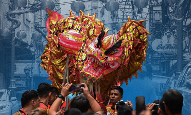 Chinese New Year dragon dance photo. FOR STORY: What to know about Lunar New Year celebrations in PH