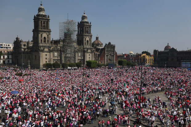 Protest against the government of President Andres Manuel Lopez Obrador, in Mexico City