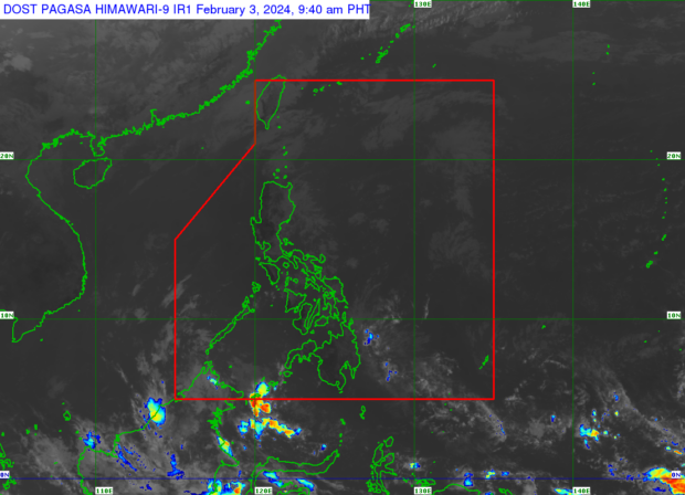 Pagasa says Saturday, February 3, 2024, may be cloudy with rain due to three weather systems