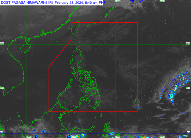 PHOTO: Pagasa satellite map of the Philippines STORY: Easterlies to bring warm weather, rain in parts of PH – Pagasa