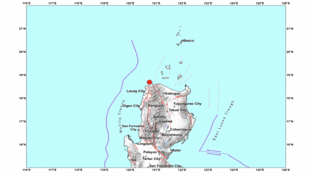 Magnitude 5.4 earthquake hits Ilocos Norte town