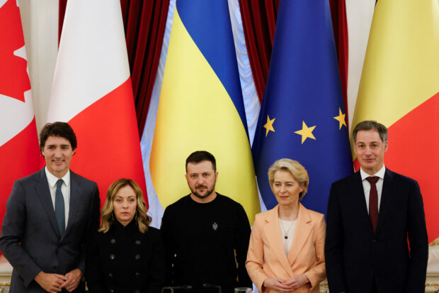 Western leaders in Kyiv, G7 pledge support for Ukraine on war anniv