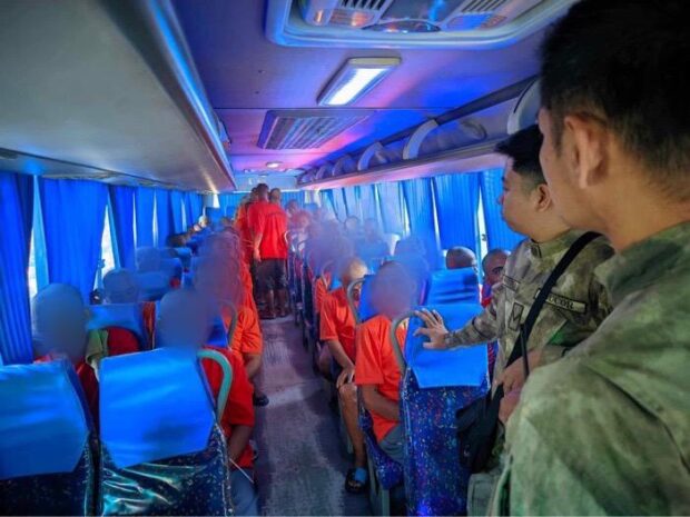 A total of 459 PDLs transferred from the New Bilibid Prison in Muntinlupa City to the Iwahig Prison and Penal Farm in Puerto Princesa, Palawan on February 17, 2023. (Photo courtesy of BuCor.)