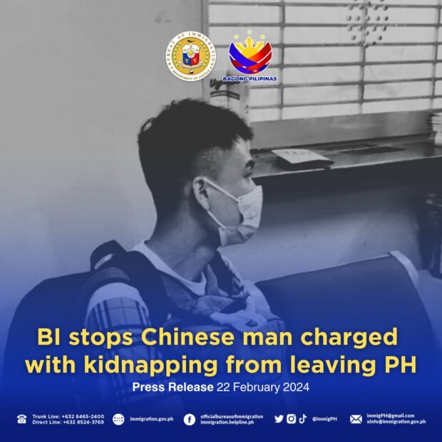 According to the Bureau of Immigration (BI) on Thursday, 25-year-old Hu Zhen attempted to leave the country on Feb. 19 at the Ninoy Aquino International Airport en route to Singapore. (Feb. 22, 2024)
