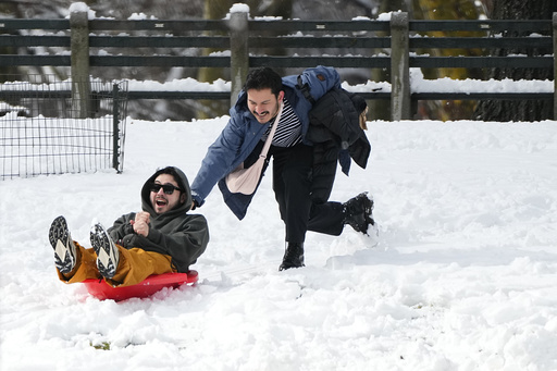 Snowiest day in 2 years brings selfies, snowmen to NYC's Central Park