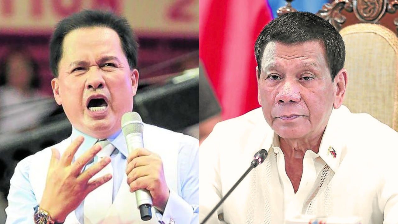 (LEFT) Apollo Quiboloy and Rodrigo Duterte