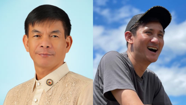 PHOTO: 1-Rider party-list Rep. Bonifacio Bosita and filmmaker Jade Castro STORY: Bosita says filmmaker Jade Castro's arrest is illegal
