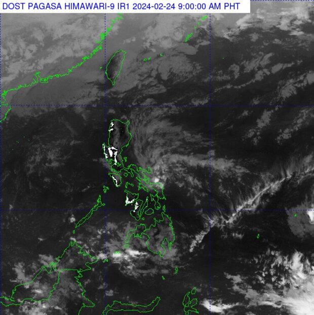 The Philippine Atmospheric, Geophysical and Astronomical Services Administration says that rains will prevail over the country on Saturday brought by northeast monsoon and easterlies. (Photo courtesy of Pagasa)