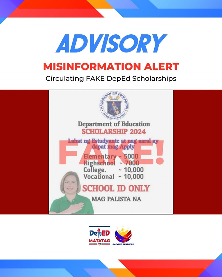DepEd oin fake scholarships